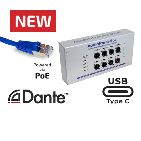 APB-112 OW-D-USB - On Wall, 1 DANTE input, 12 outs