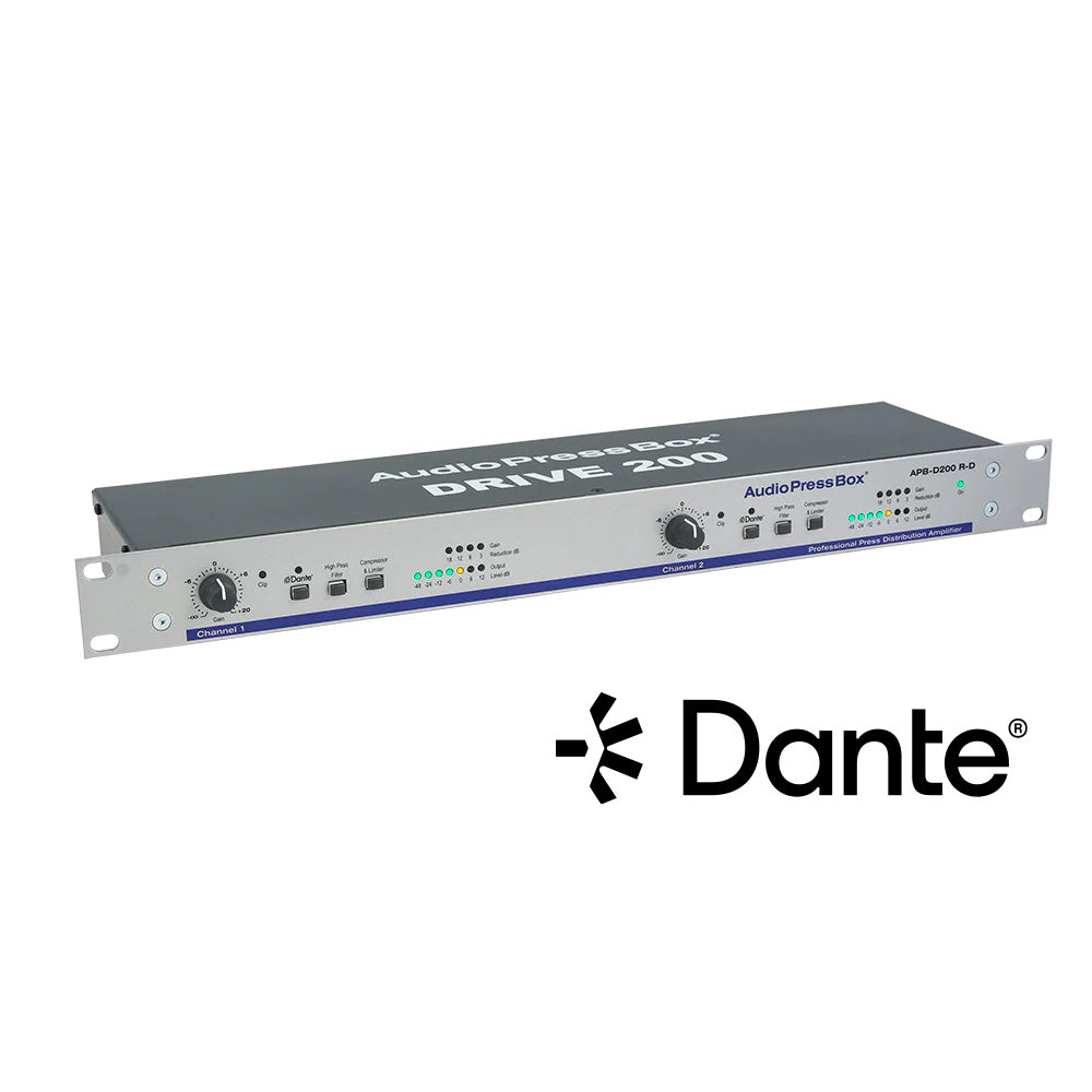 APB-D200 R-D - 19” rack, Dante Interface - 2 channels | AudioPressBox