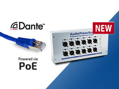 Neues Dante-fähiges AudioPressBox-Gerät auf der ISE 2019