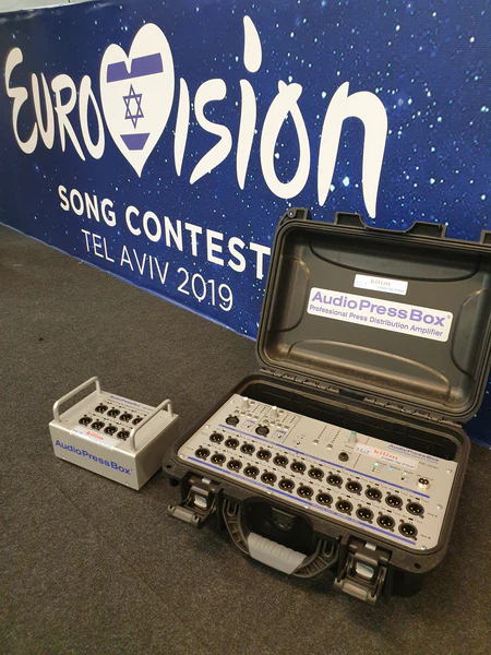 AudioPressBox APB-008-SB-EX and APB-224-C at Eurovision 2019