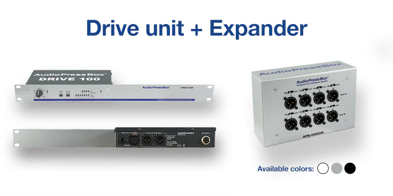AudioPressBox APB-008W, APB-D100-R Analog Dante PoE product view
