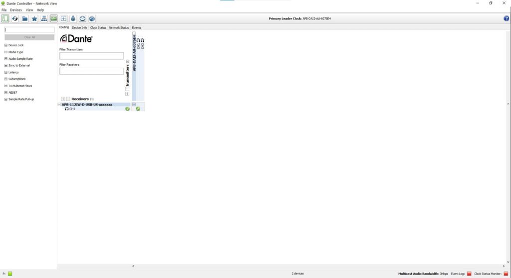 AudioPressBox APB-112IW-D-USB-US-CONTROLLER2 product view — Dante