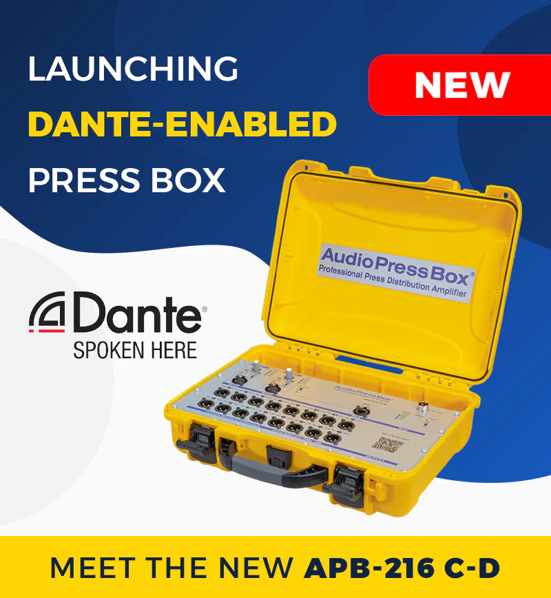 AudioPressBox APB-216-C-D Yellow Analog/Dante introduction