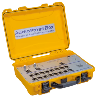 AudioPressBox APB-216-C-D Gelb Analog/Dante Produktansicht