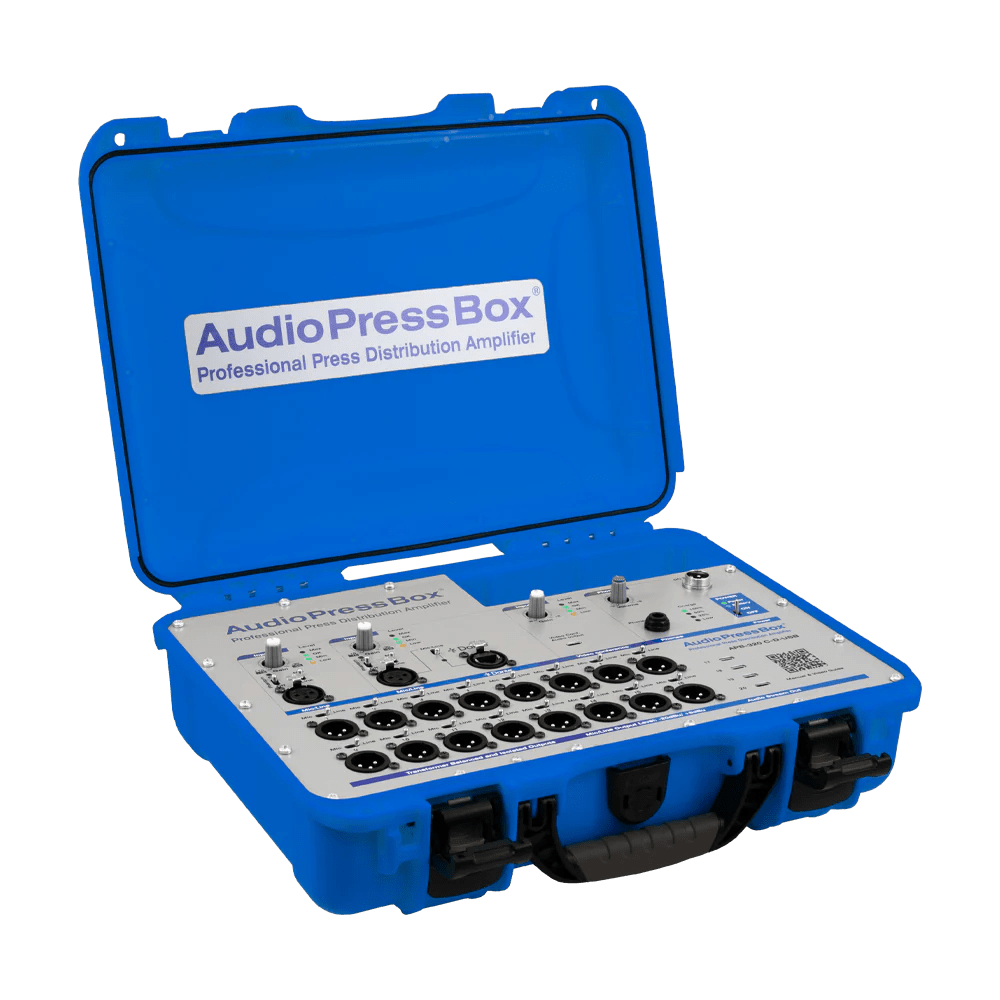AudioPressBox APB-320C-D-USB Blau Analog Dante USB-C Produktansicht