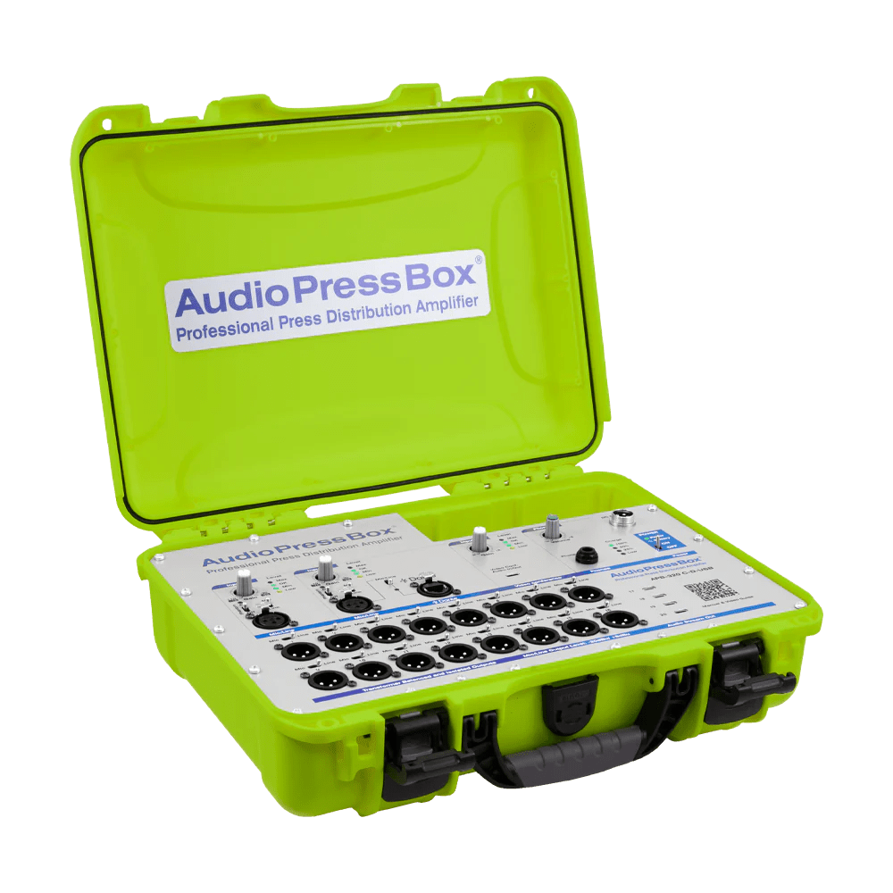 AudioPressBox APB-320C-D-USB Lime Analog Dante USB-C Produktansicht