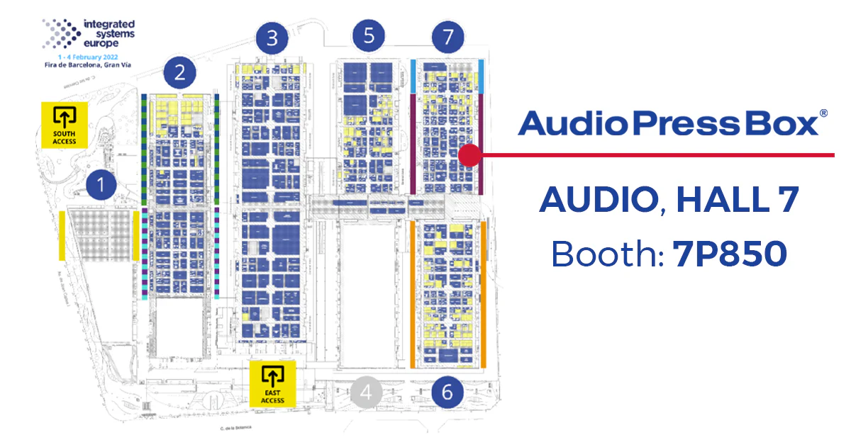 AudioPressBox at ISE 2022 Invitation Map