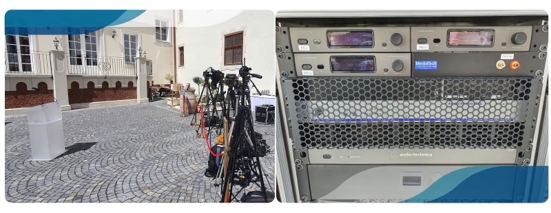 AudioPressBox fit for Presidents - Outdoor press event coverage — AudioPressBox supporting media audio distribution