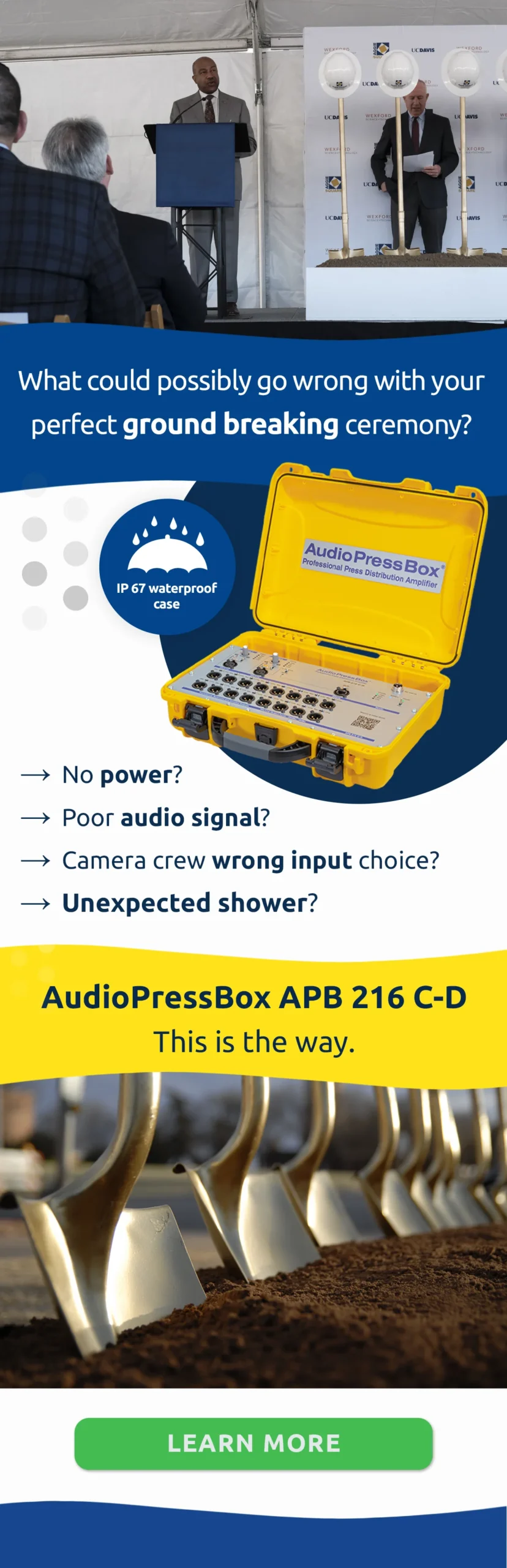 Ground Breaking Ceremony with AudioPressBox