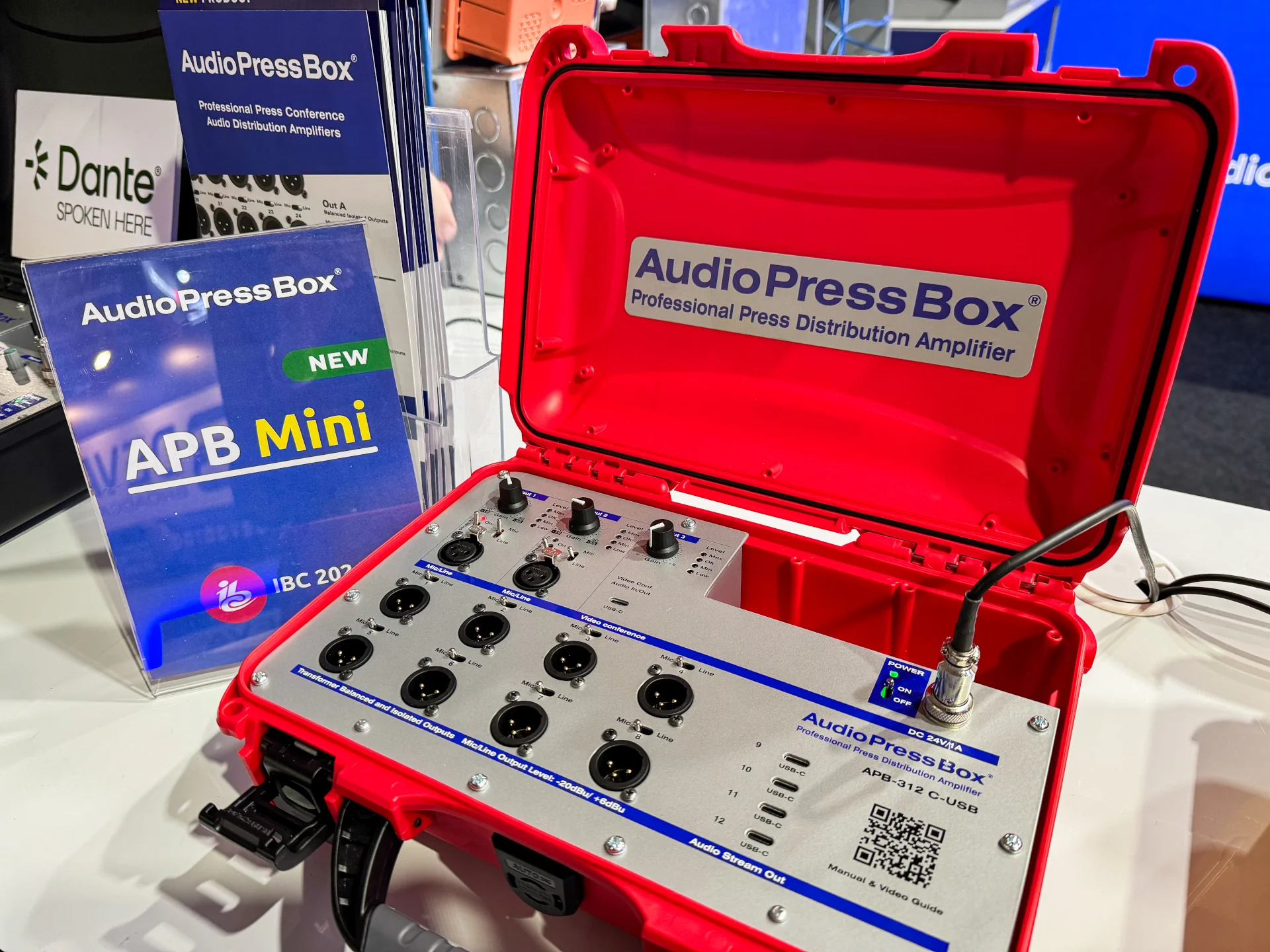 IBC-2024 - AudioPressBox trade show booth demonstration — APB MINI