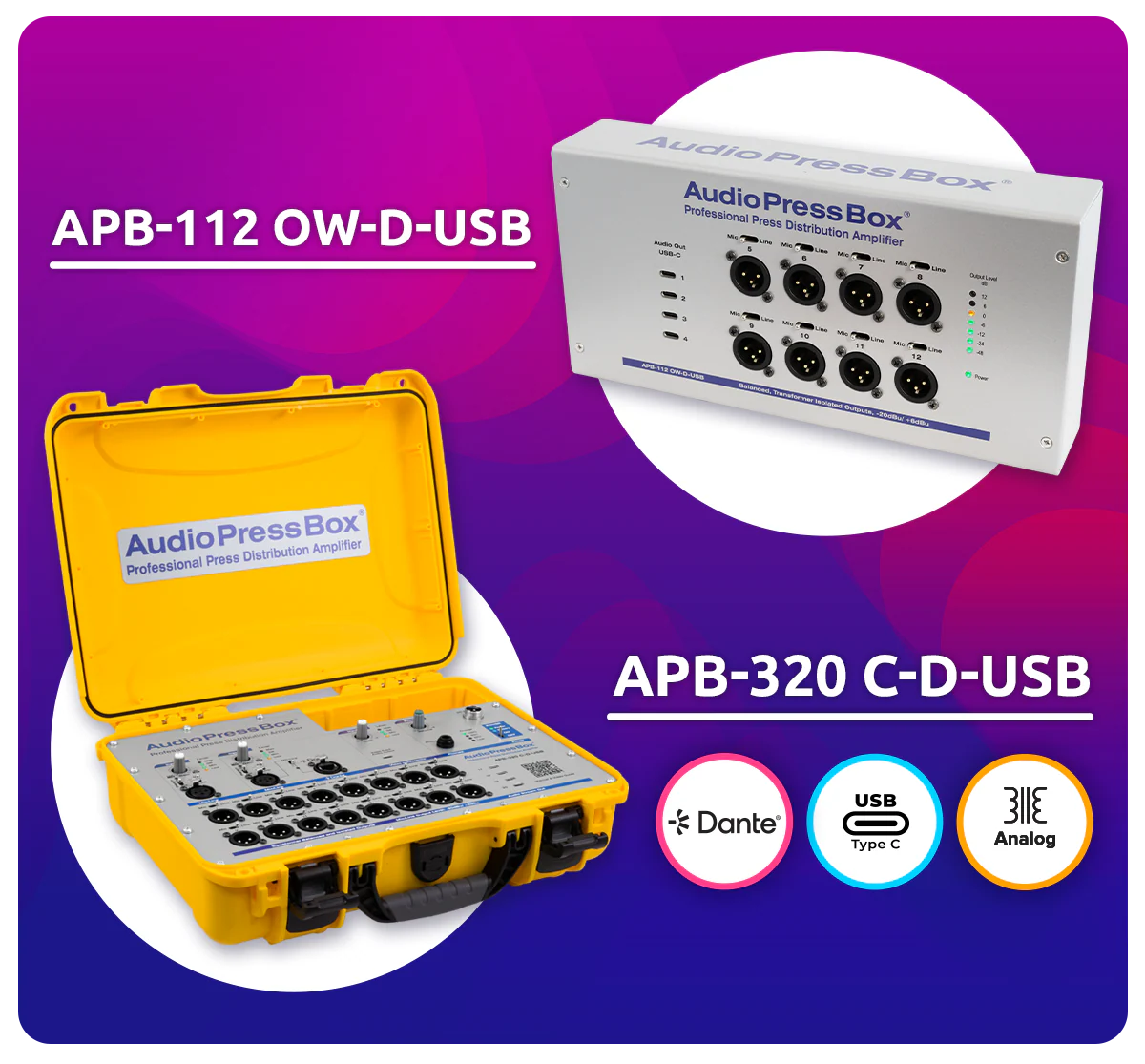 NAB 2025 Products APB-112 OW-D-USB and APB-320 C-D-USB
