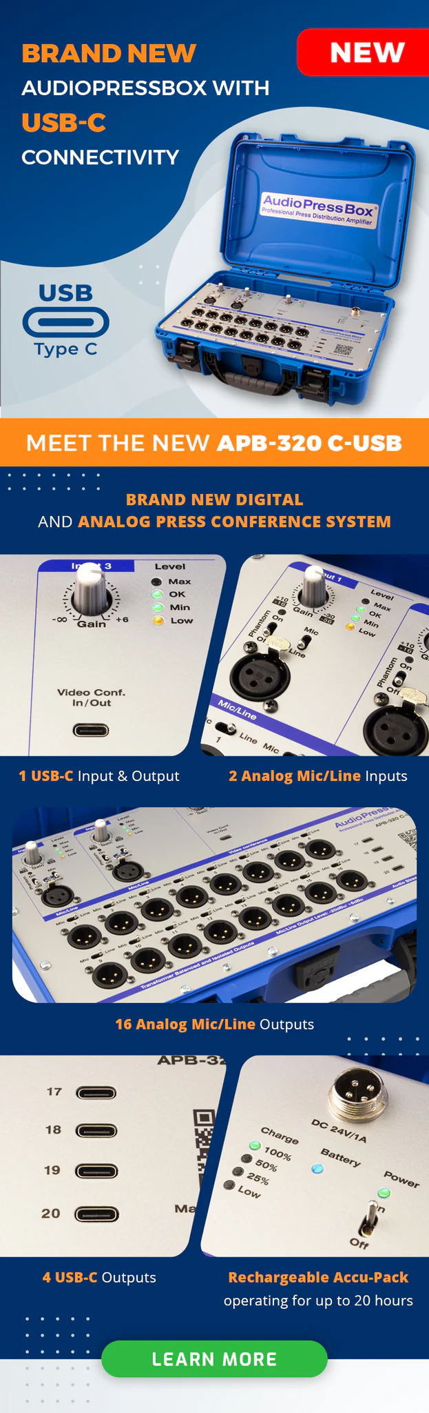 NEW AudioPressBox with USB-C connectivity