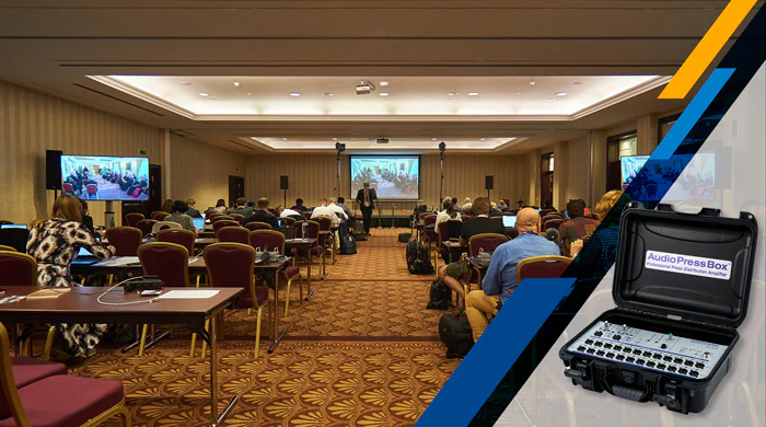 Pope Press event — AudioPressBox APB-216-C deployed for media