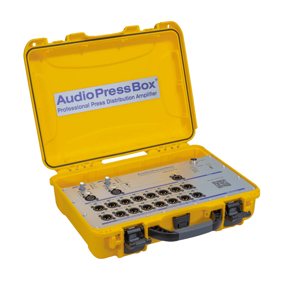 AudioPressBox APB-216-C-D Yellow Analog-Dante product view