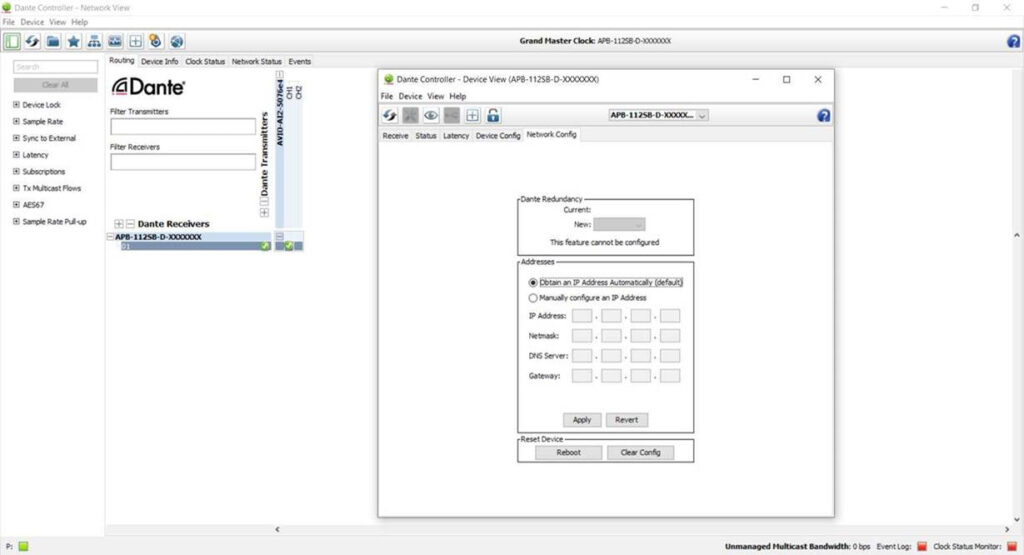AudioPressBox APB-112-SB-D-DANTE-CONTROLLER1 product view — Dante
