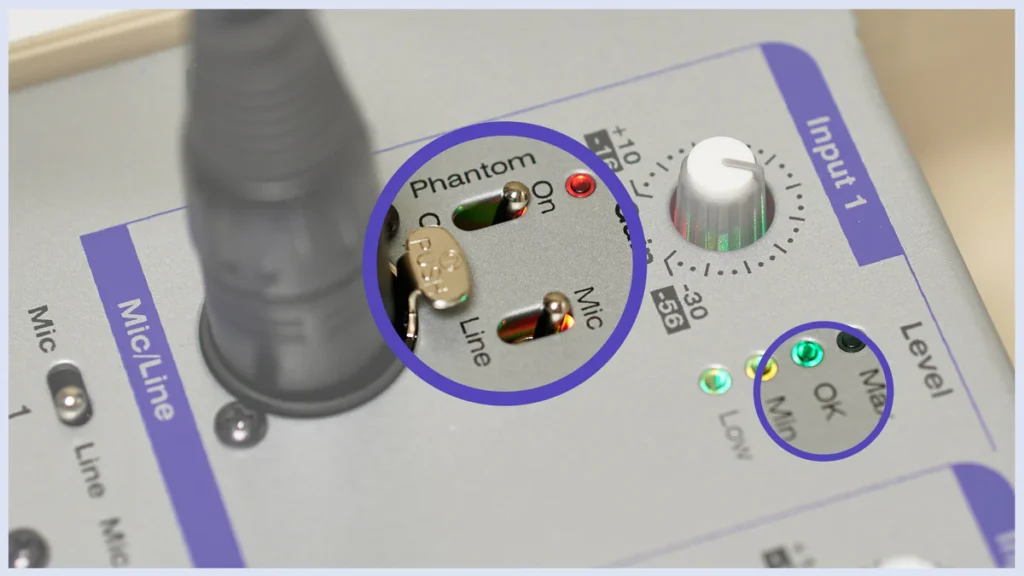 APB-216 C-D Handbuch, Benutzerhandbuch & Video Phantom ein und MIC/Line