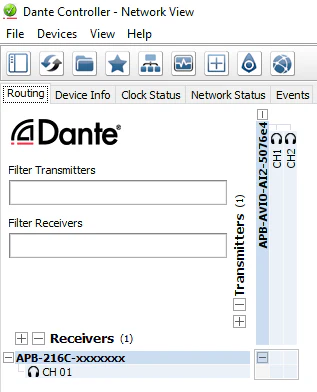 AudioPressBox APB-216-C-D-DANTE-MANAGER Produktansicht - Dante