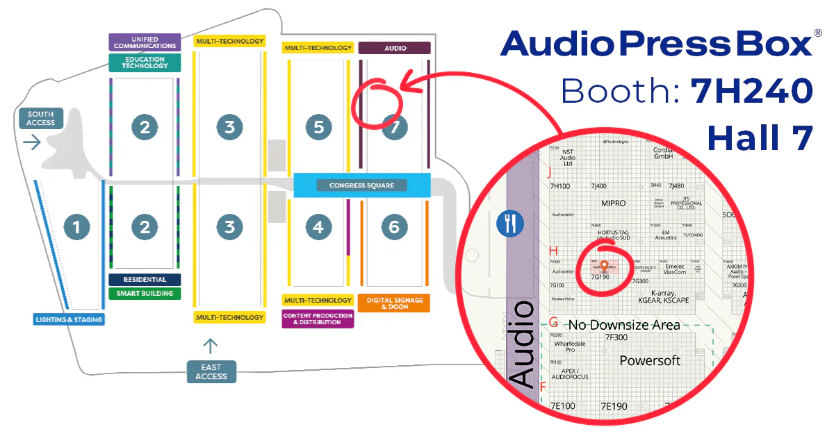 AudioPressBox at ISE 2026 - map