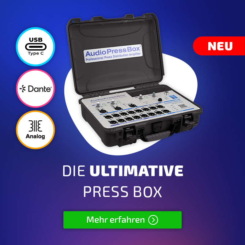 AudioPressBox Slider APB-320-C-D-USB - die ultimative Press Box mobil