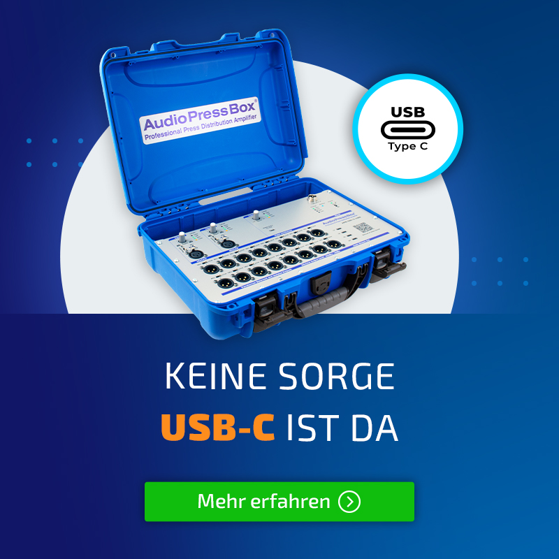 AudioPressBox Slider APB-320-C-USB - keine Sorge, USB-C ist da mobil