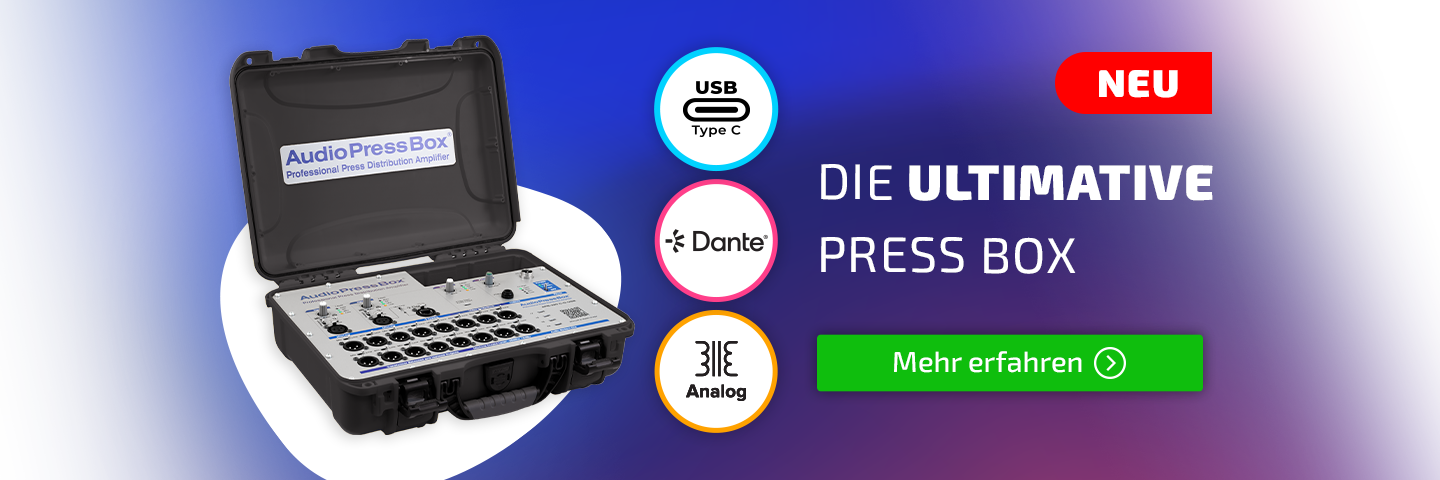 AudioPressBox Slider APB-320-C-D-USB - die ultimative Press Box
