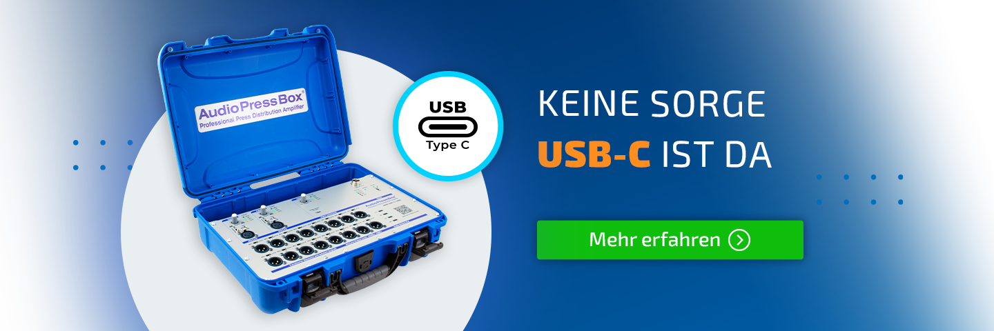 AudioPressBox Slider APB-320-C-USB - keine Sorge, USB-C ist da