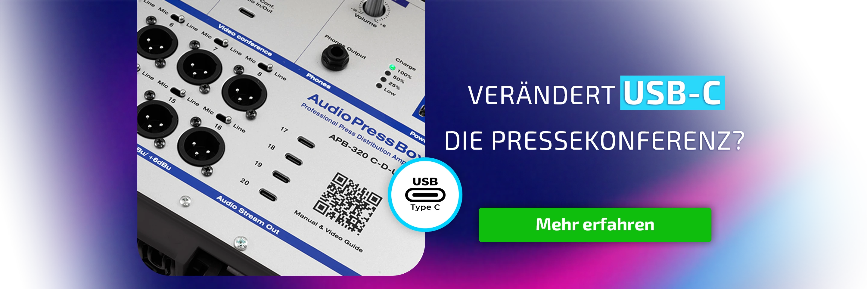 AudioPressBox Slider – Verändert USB-C die Pressekonferenz?