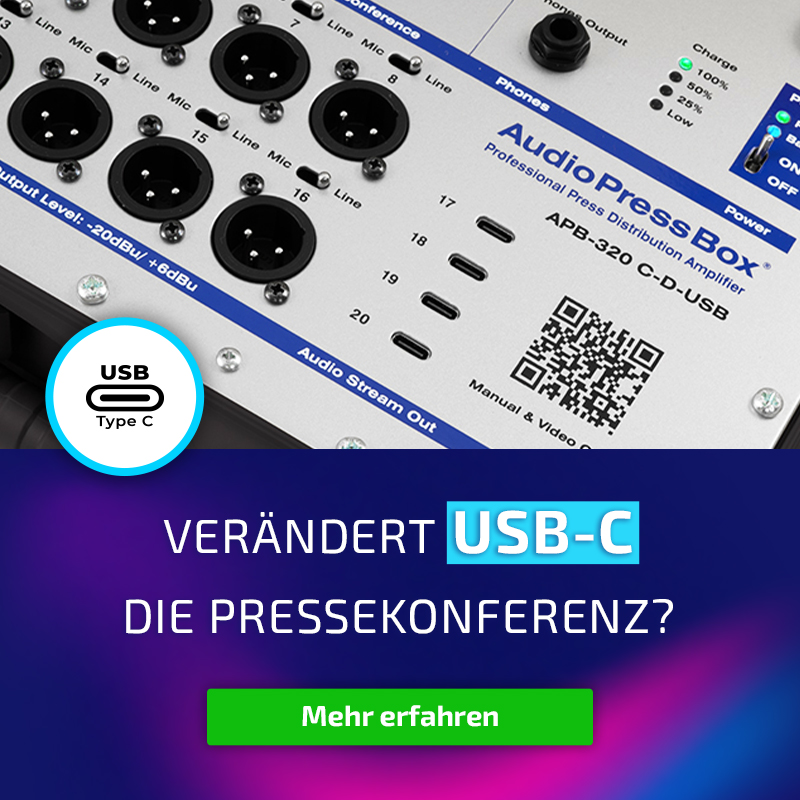 AudioPressBox Slider – Verändert USB-C die Pressekonferenz? mobil