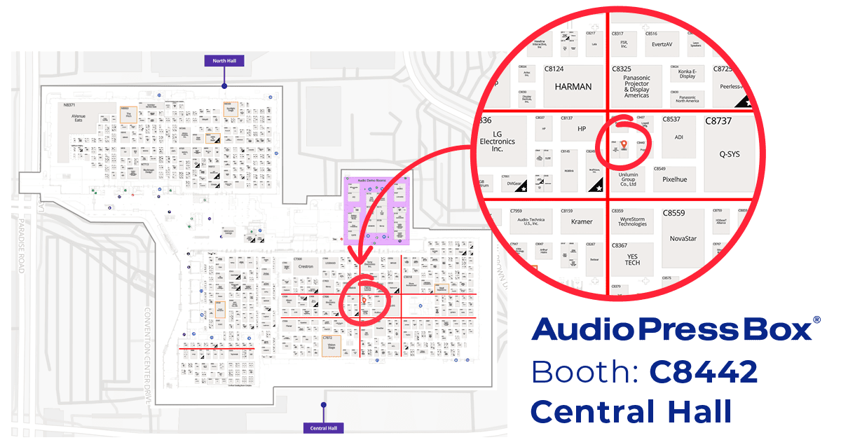 AudioPressBox Infocomm 2026 map detail