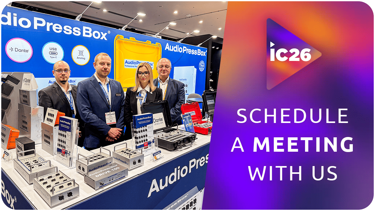AudioPressBox at Infocomm 2026 - schedule a meeting with us