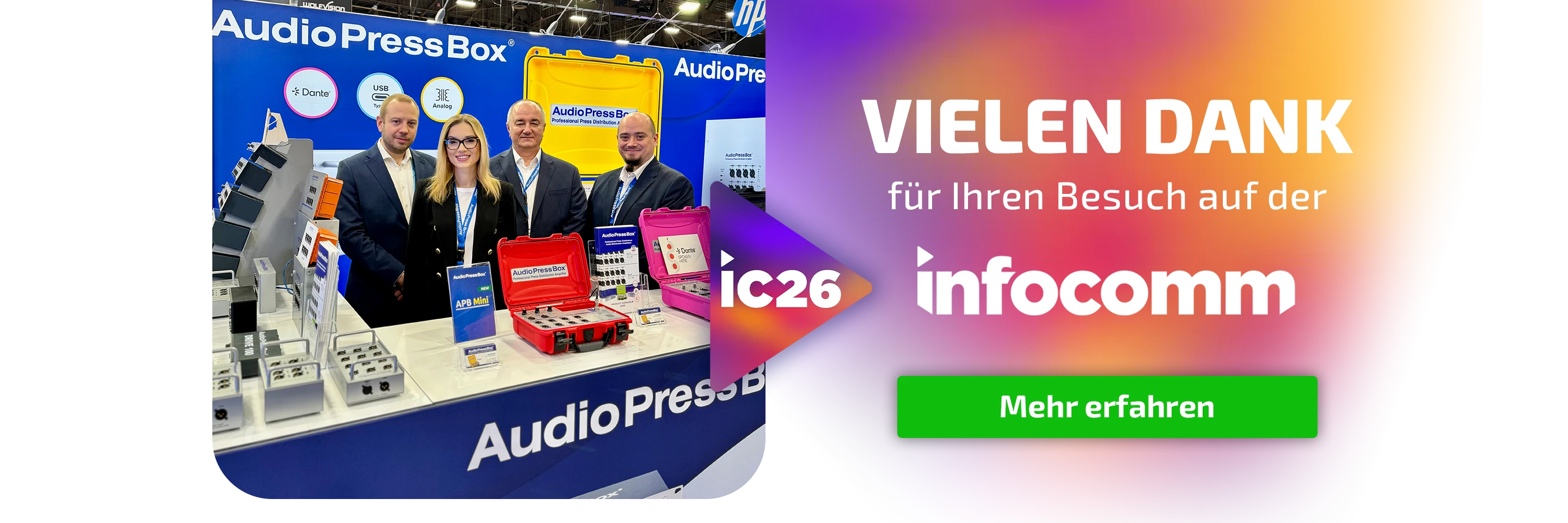 Vielen Dank für Ihren Besuch auf der InfoComm 2026!