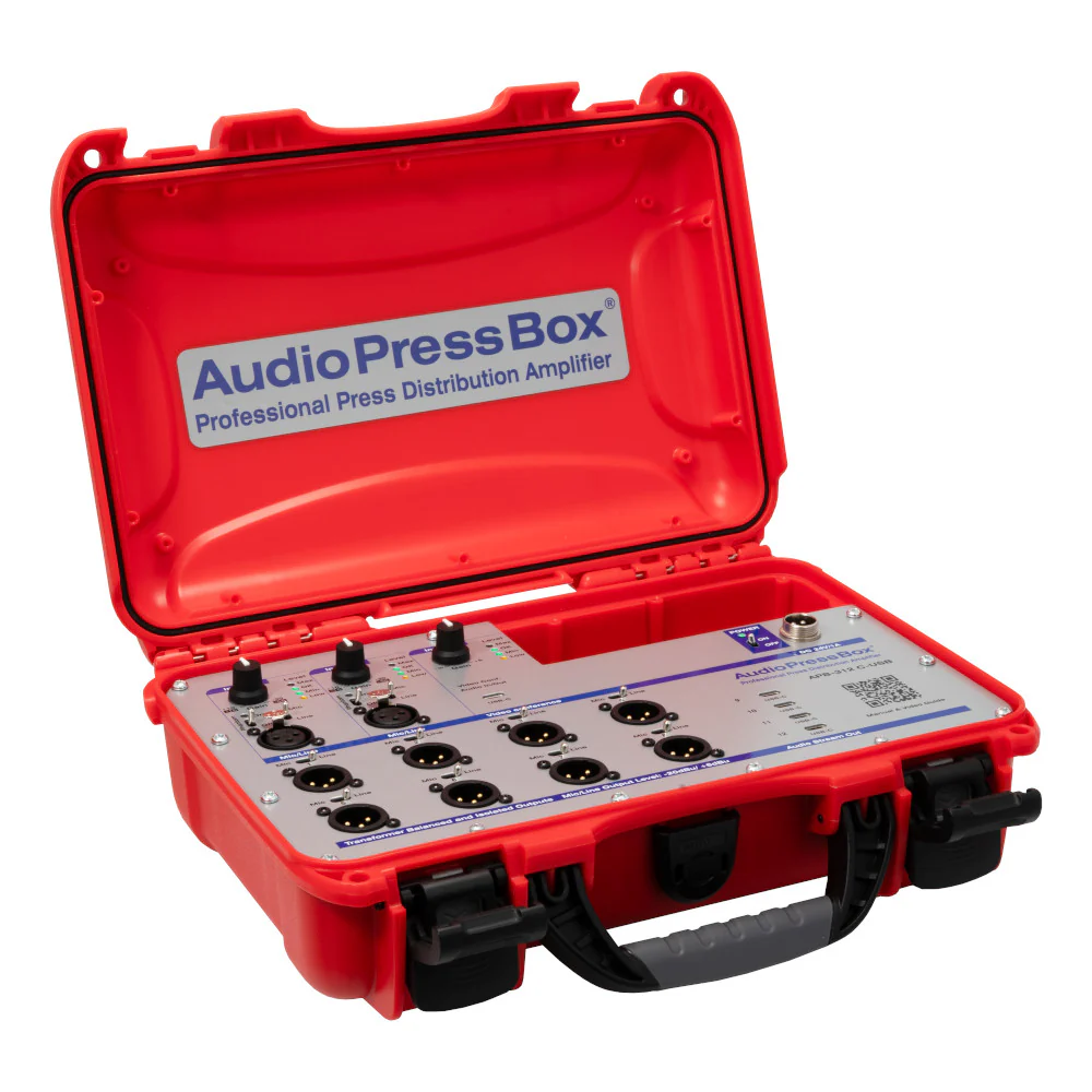 AudioPressBox audio distribution amplifier APB-312 C-USB APB Mini red product view