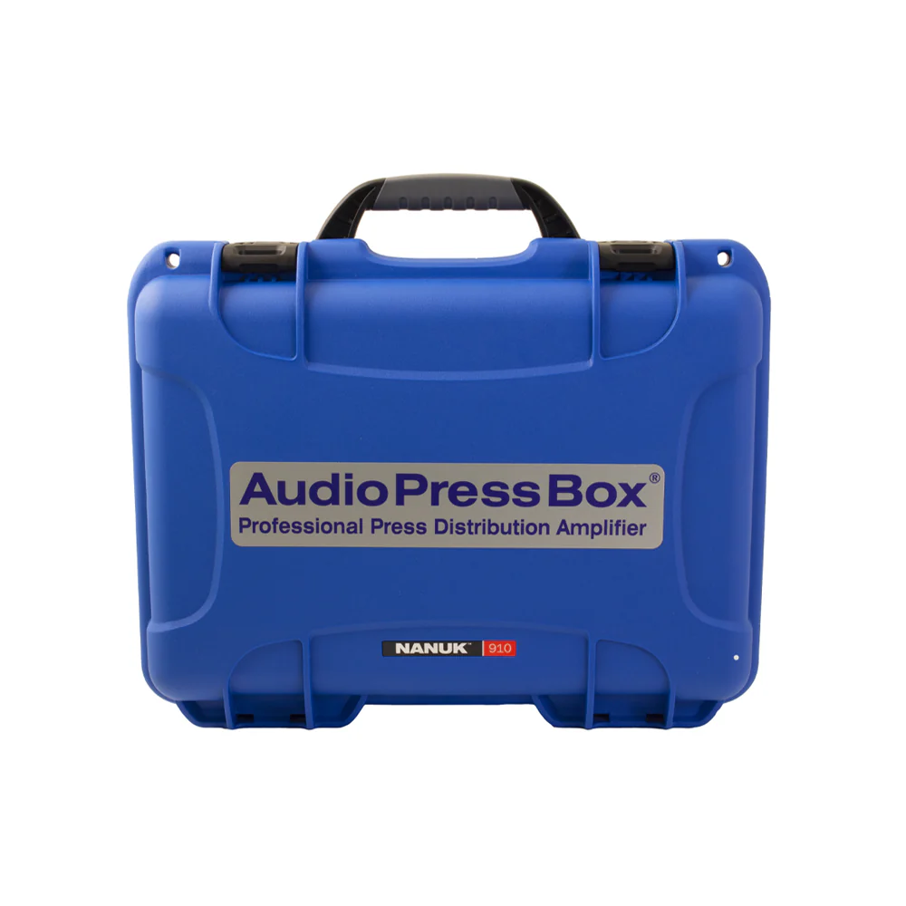 AudioPressBox audio distribution amplifier APB-320 C-USB blue Nanuk case