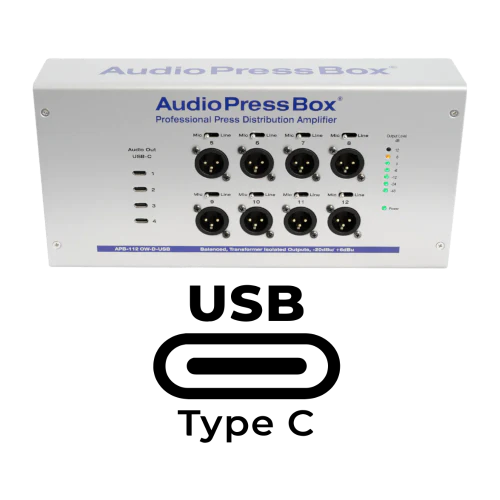 AudioPressBox audio distribution amplifier USB-C category