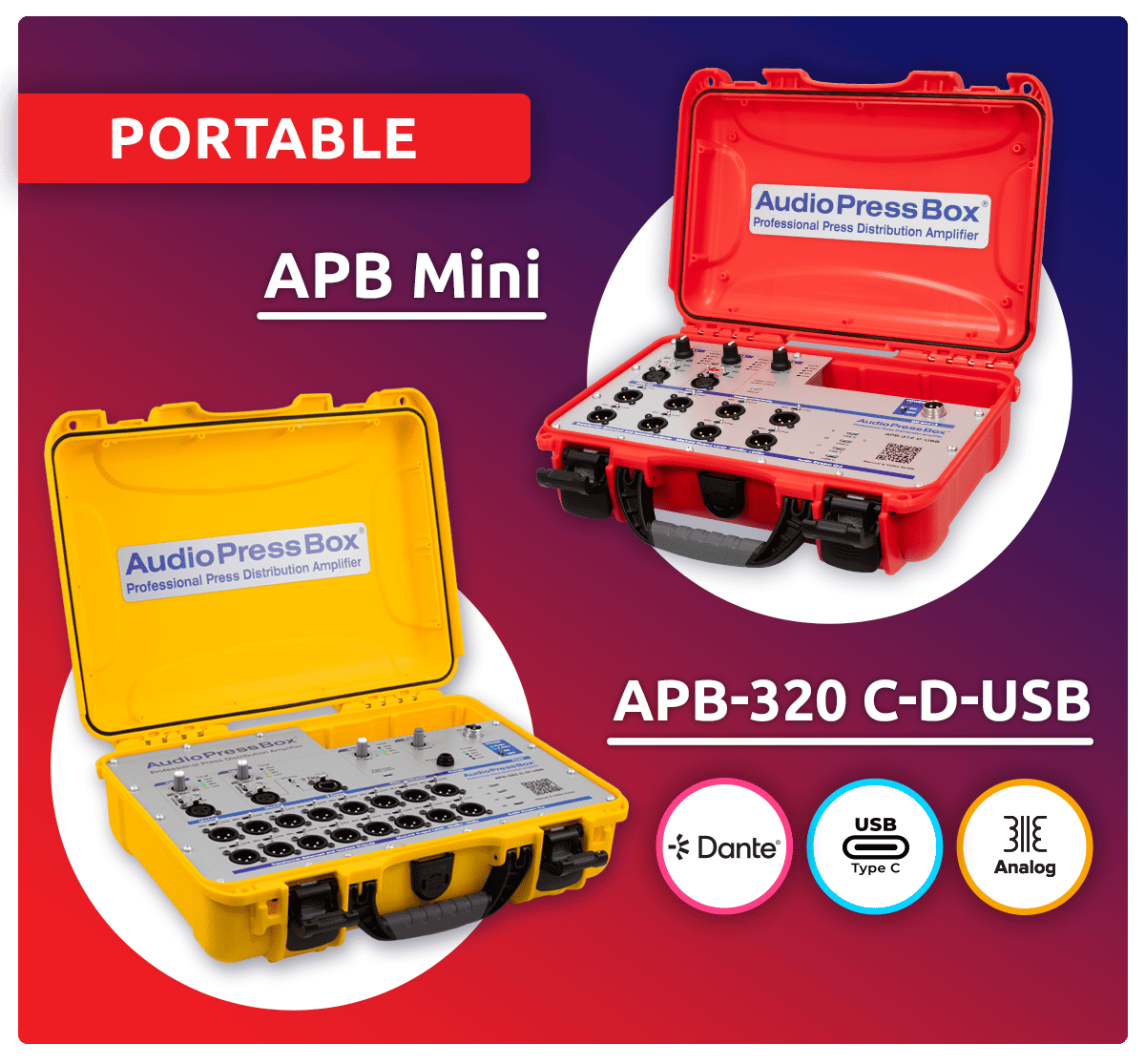 Tragbare AudioPressBox-Produkte auf der IBC 2026