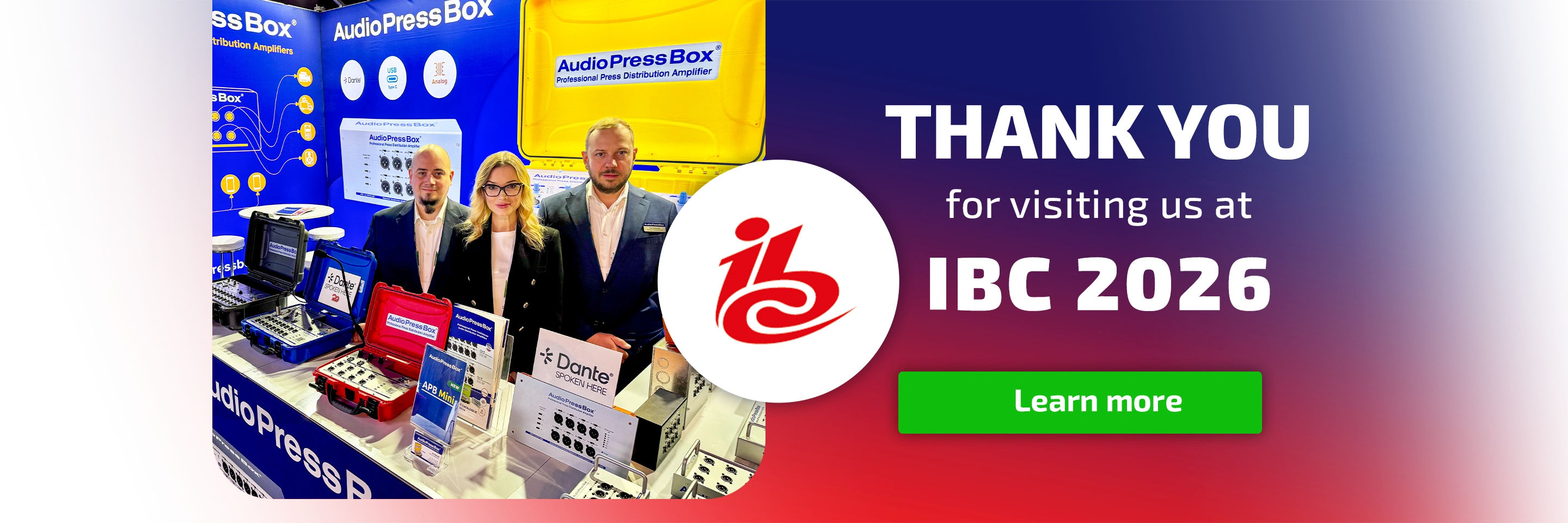 AudioPressBox slider thank you IBC2026