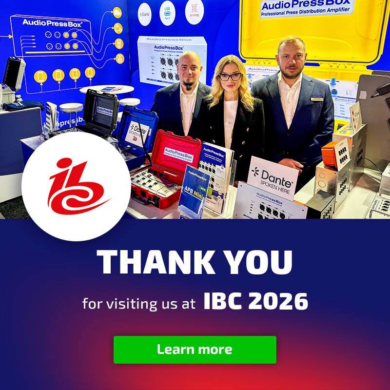 AudioPressBox slider thank you IBC2026