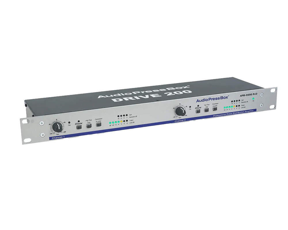 AudioPressBox APB-D200R-D Analog+Dante Rackmontage Produktansicht